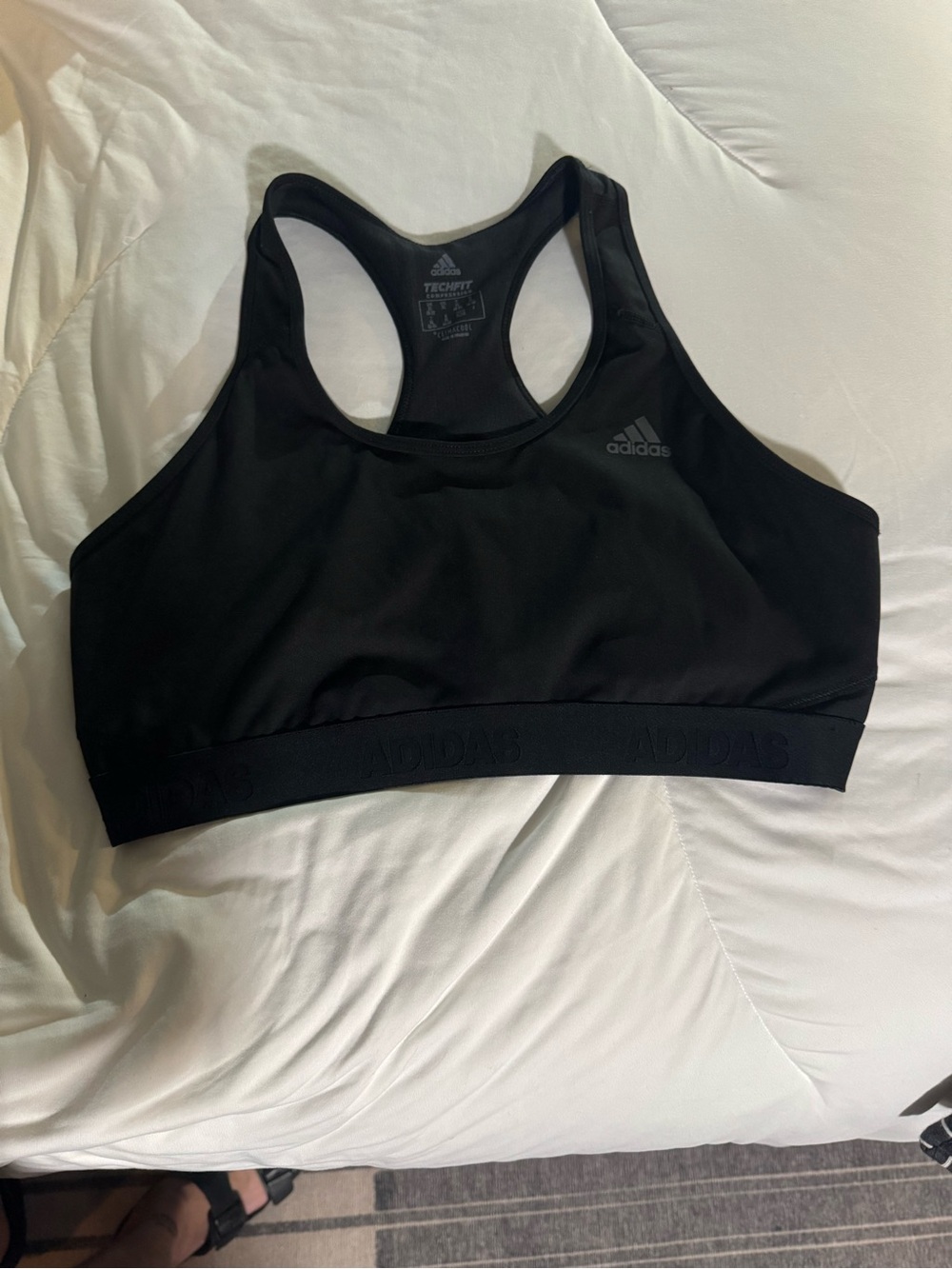 adidas Techfit Climalite Black Racerback Sports Bra
